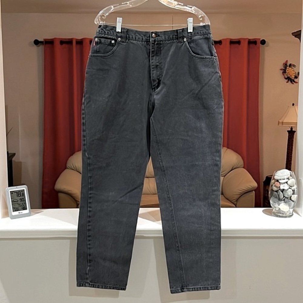 Bugle Boy Vintage 90's Y2K Black Relaxed Jeans Straight Leg Men's Size 36 Black